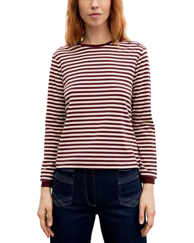 Gerard Darel Belle Lyocell Blend Long Sleeve Tee In Multi