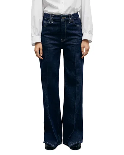 Gerard Darel Bianca High Rise Straight Jeans In Blue In Multi