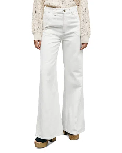 Gerard Darel Bianca High Rise Straight Jeans In White