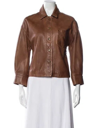 Pre-owned Gerard Darel Biker Jacket In Brown