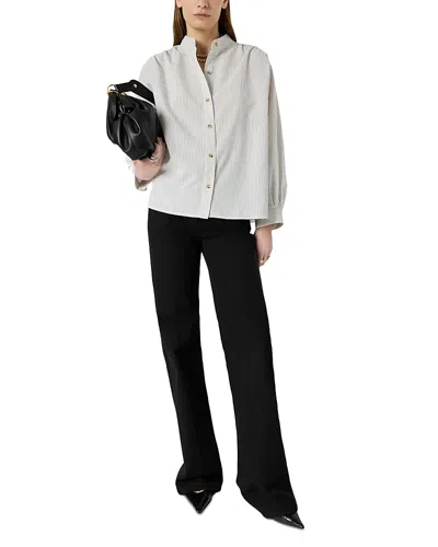 Gerard Darel Calixte Mandarin Collar Shirt In White