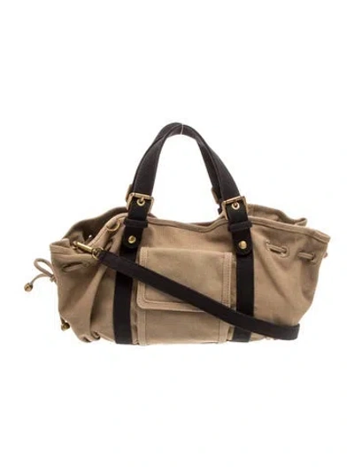 Pre-owned Gerard Darel Canvas Top Handle Bag In Brown