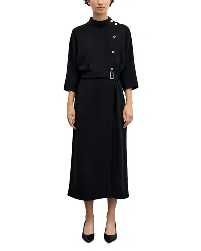Gerard Darel Capu Belted Dress In Black