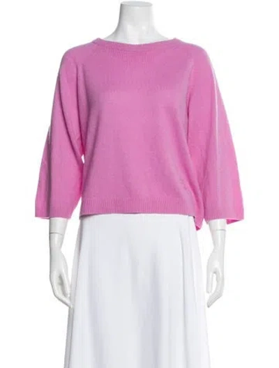 Pre-owned Gerard Darel Cashmere Bateau Neckline Sweater In Pink