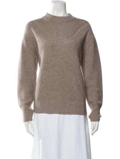 Pre-owned Gerard Darel Cashmere Mock Neck Sweater In Neutrals
