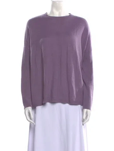 Pre-owned Gerard Darel Cashmere Mock Neck Sweater In Purple