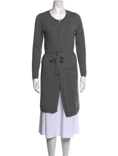 Pre-owned Gerard Darel Cashmere Open Front Sweater In Grey