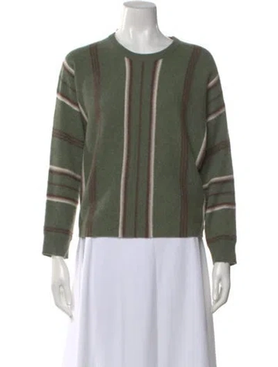 Pre-owned Gerard Darel Cashmere Striped Sweater In Green