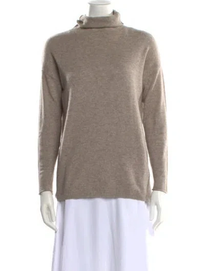 Pre-owned Gerard Darel Cashmere Turtleneck Sweater In Neutral