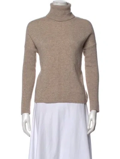 Pre-owned Gerard Darel Cashmere Turtleneck Sweater In Neutrals