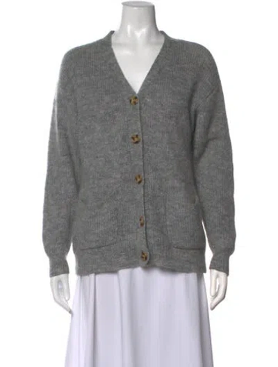 Pre-owned Gerard Darel Cashmere V-neck Sweater In Grey