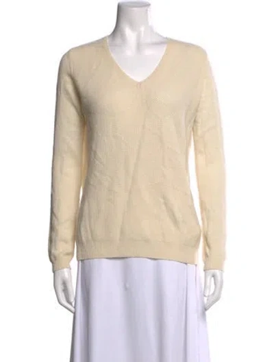 Pre-owned Gerard Darel Cashmere V-neck Sweater In Neutral