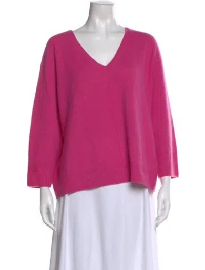 Pre-owned Gerard Darel Cashmere V-neck Sweater In Pink
