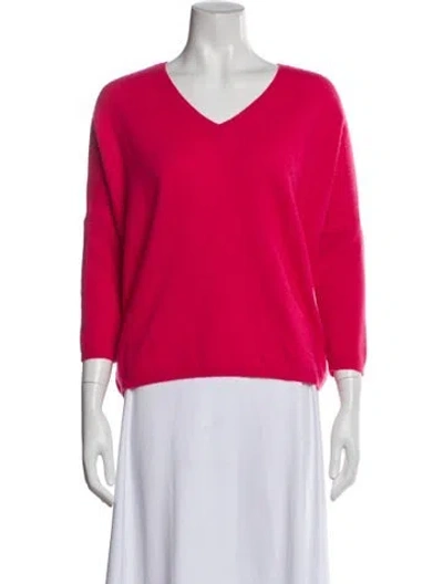 Pre-owned Gerard Darel Cashmere V-neck Sweater In Pink