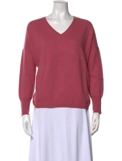 Pre-owned Gerard Darel Cashmere V-neck Sweater In Pink