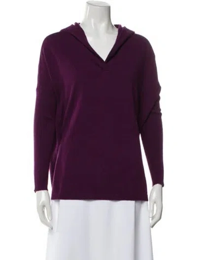 Pre-owned Gerard Darel Cashmere V-neck Sweater In Purple