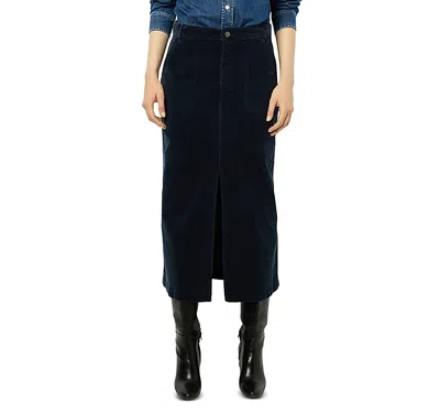 Gerard Darel Cassidie Midi Skirt In Navy