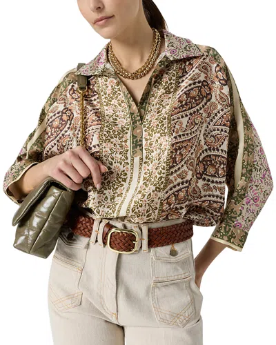 Gerard Darel Caurelie Silk Shirt In Multi