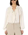 Gerard Darel Cecile Ruffled Top In White