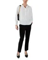 Gerard Darel Cezanne Tunisian Collar Blouse In White