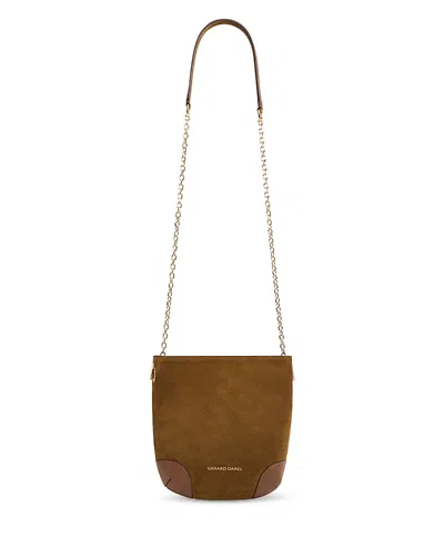 Gerard Darel Charlotte Leather Hobo Bag In Amber