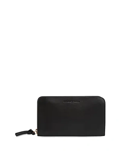 Gerard Darel Compact Continental Leather Wallet In Black