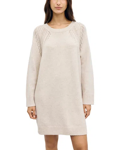 Gerard Darel Coset Wool Long Sleeve Dress In Neutral