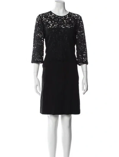 Pre-owned Gerard Darel Crew Neck Knee-length Dress In Black