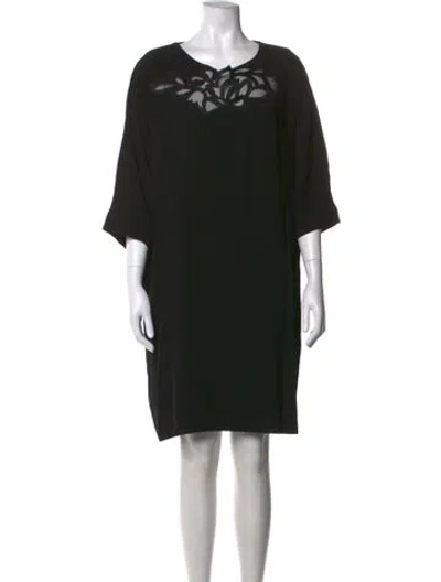 Pre-owned Gerard Darel Crew Neck Knee-length Dress In Black