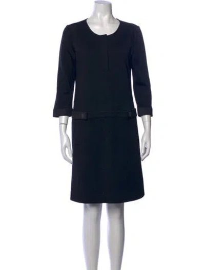 Pre-owned Gerard Darel Crew Neck Knee-length Dress In Black