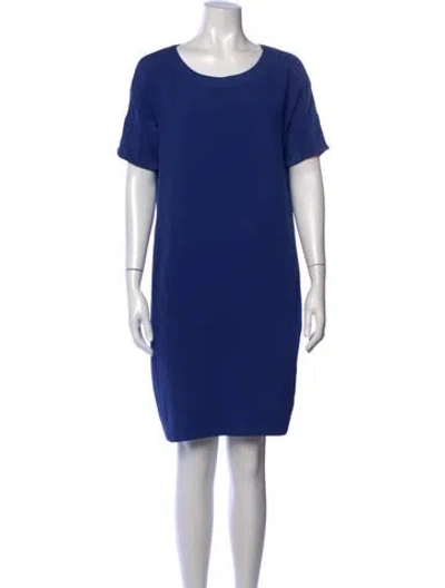 Pre-owned Gerard Darel Crew Neck Knee-length Dress In Blue