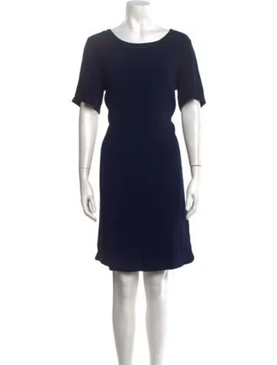Pre-owned Gerard Darel Crew Neck Knee-length Dress In Blue