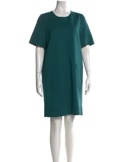 Pre-owned Gerard Darel Crew Neck Knee-length Dress In Green