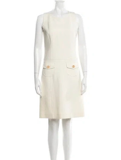 Pre-owned Gerard Darel Crew Neck Knee-length Dress In Neutrals