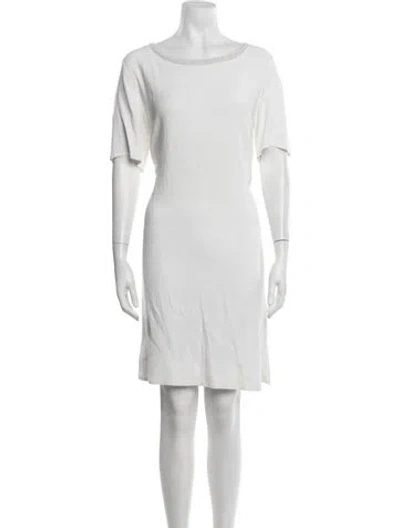 Pre-owned Gerard Darel Crew Neck Knee-length Dress In Neutrals