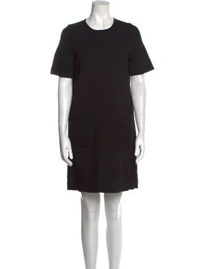 Pre-owned Gerard Darel Crew Neck Mini Dress In Black