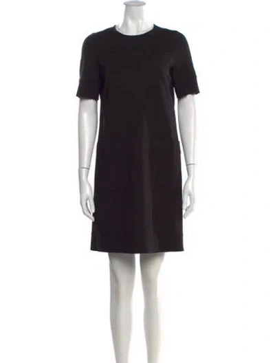 Pre-owned Gerard Darel Crew Neck Mini Dress In Black