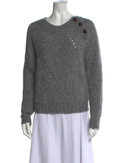 Pre-owned Gerard Darel Crew Neck Sweater In Grey