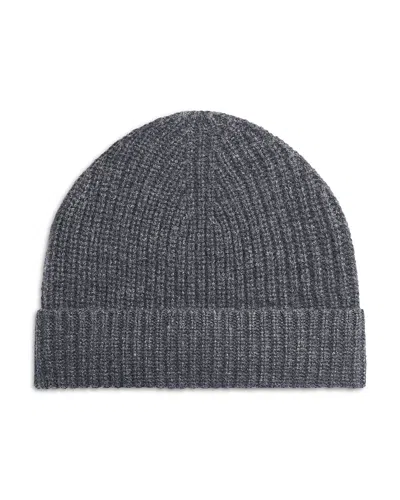 Gerard Darel Dali Cashmere Ribbed Beanie In Gray