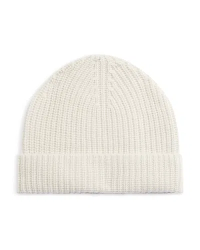 Gerard Darel Dali Cashmere Ribbed Beanie In White