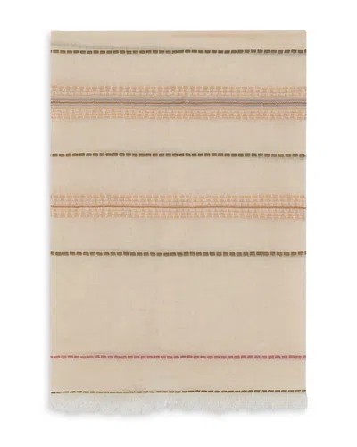 Gerard Darel Dana Stripe Detail Printed Scarf In Neutral