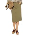 Gerard Darel Donna Skirt In Khaki Green