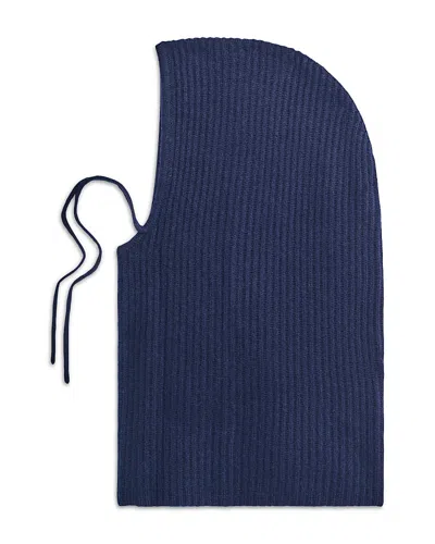 Gerard Darel Dory Cashmere Ribbed Balaclava In Blue