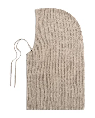 Gerard Darel Dory Cashmere Ribbed Balaclava In Brown