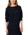 Gerard Darel Eleo Open Stitch Sweater In Black