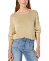 Gerard Darel Elianna Metallic Sweatshirt In Gold