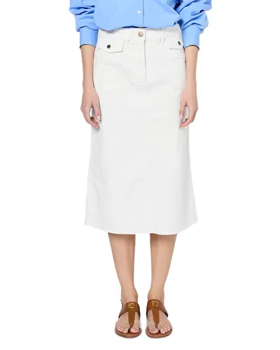 Gerard Darel Emma Midi Skirt In Ecru