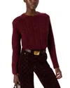 Gerard Darel Esperanza Textured Knit Sweater In Burgundy