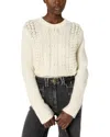Gerard Darel Esperanza Textured Knit Sweater In White