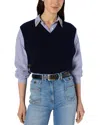 Gerard Darel Evita Wool Sleeveless Sweater In Blue